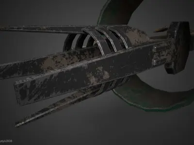 SciFi portal gun Low-poly 3D model