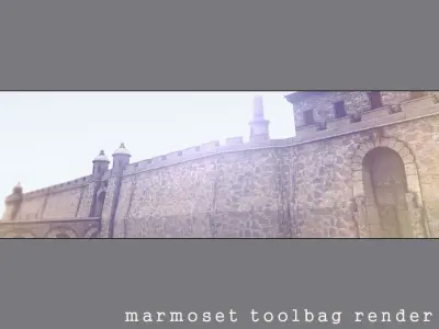 Stone Fort Constructor Low-poly 3D model