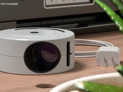 USB Charging Phone Projector White 3D model