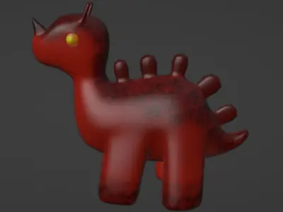 Dinosaurs plushies 3D model