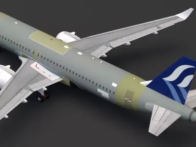 Aegean A320neo Unpainted 3D model