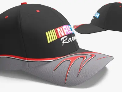 Vintage NASCAR Racing Hat 00s 3D model