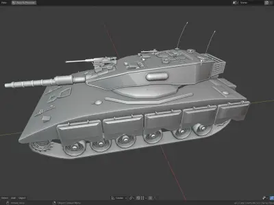 Merkava Free Sample Base Mesh Free 3D model