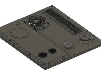 GT 108 Gas Turbine Engine deck 1 35 3D print model