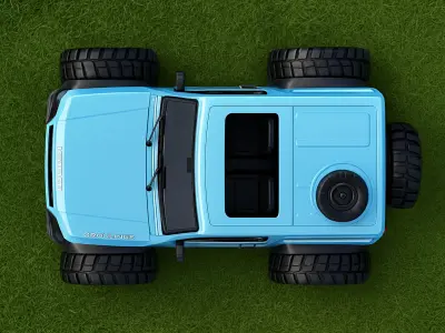 Stylized Compact Off Road SUV Low-poly 3D model