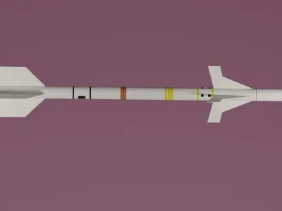 AIM-9 Sidewinder Missile Low-poly 3D model