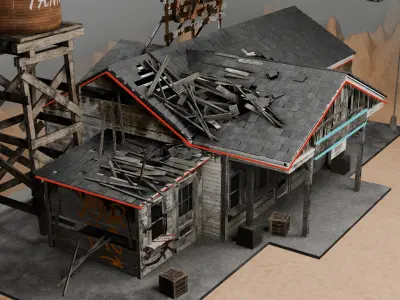 Gas Station 3D model