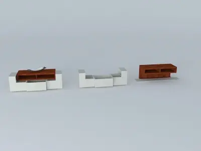 design-tv-meubel-empire three furniture pieces Free 3D model