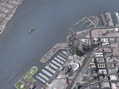 Military Naval Base Low-poly 3D model