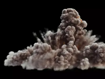 FumeFx Heavy Detonation Asset Low-poly 3D model