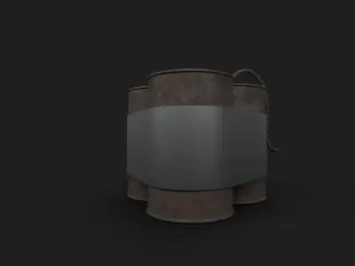 Beancan Satchel Charge Low-poly 3D model