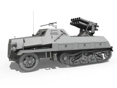 SDKFZ 4 - Panzerwerfer 42 3D model