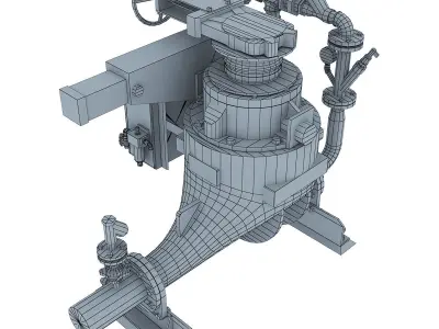 Ash vessel GA pump Low-poly 3D model