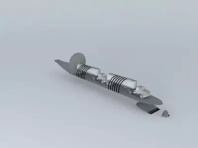 Airbus A300 BelugaInterior Free 3D model