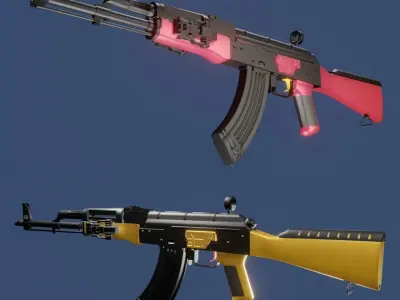 Super Pack 5 Guns 3D model