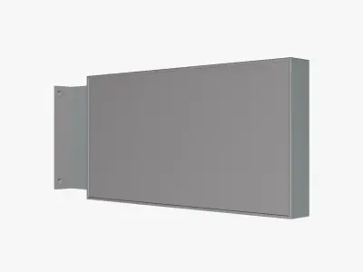 Basic Shop Sign - Geometry Only No Textures No Materials 3D model