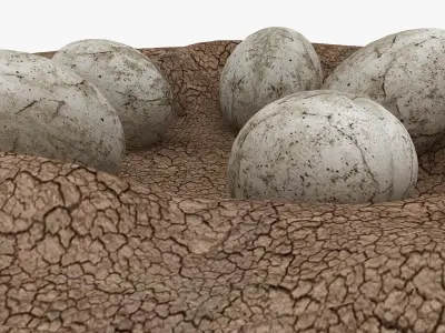 Dinosaur Egg Low-poly 3D model