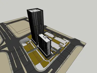 Urban Oasis Office Building -Skyline Harmony Free 3D model