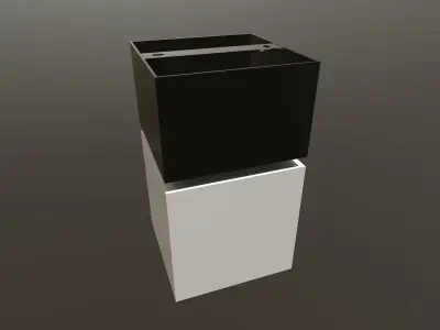 Square LED Light Fixture Free 3D model