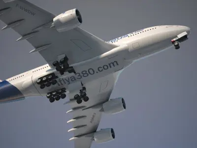 Airbus A380 with interior 3D model