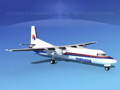 Fokker F-60 Malaysia 3D model