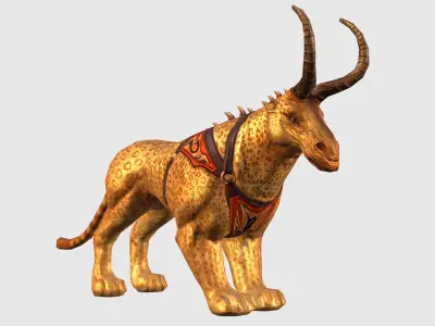 Animal Dinosaur Fantasy Character MMO RPG Game Low-poly 3D model