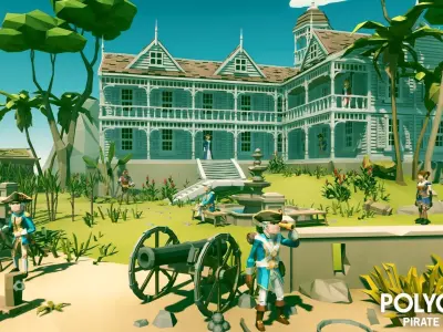 POLYGON - Pirate Pack Low-poly 3D model