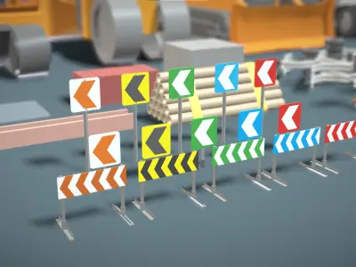 Props Pack - Construction  Low-poly 3D model