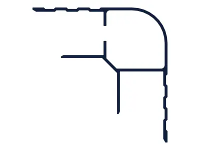 Aluminum Extruded Corner Joints Pillar MOD AL-010ap Low-poly 3D model