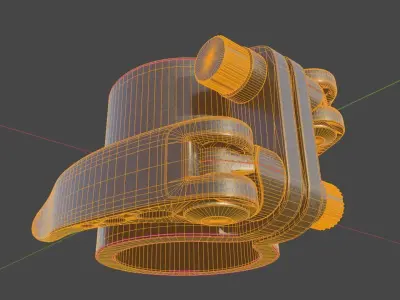 E-Scooter Quick Release Clamp with Procedural PBR Material 3D model