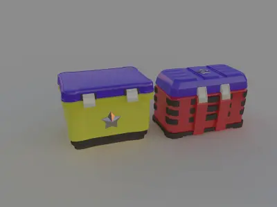 box case isky ammo army battle cargo cases container crate 3D model