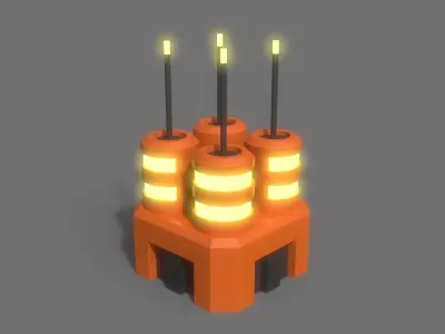 PBR Sci-Fi Building A11 Low-poly 3D model