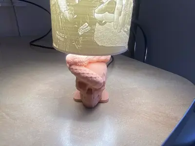 Sons of anarchy lithophane lamp with skulls and snakes 3D print model