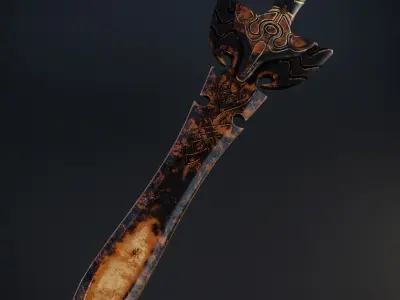 Wizzard sword Free low-poly 3D model