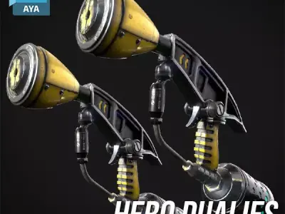Prop - Weapon - Hero Duelies 3D model