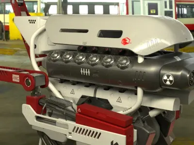 Work Drone - Low Poly Rigged - Textures Included Low-poly 3D model