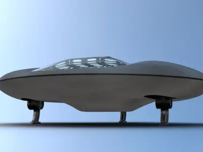 Futuristic UFO Space Ship 3D model