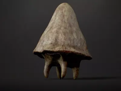 Mushroom Monster5 Low-poly 3D model