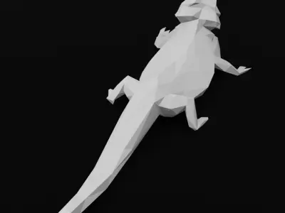 Low Poly Bearded Dragon Reptile Pet 3d Print Model 3D print model