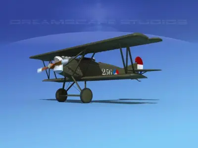 Fokker D-VII V17 Netherlands 3D model