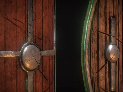 Low poly Shield package Low-poly 3D model