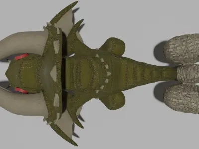 Diablos Plushy from Monster Hunter Series Low-poly 3D model