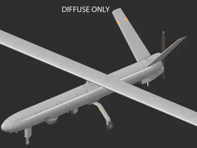 Hermes 450 Low-poly 3D model