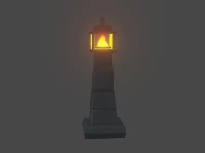 Street Light Torch medieval Free low-poly 3D model