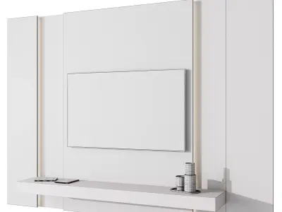 TV wall panel 06 Free 3D model
