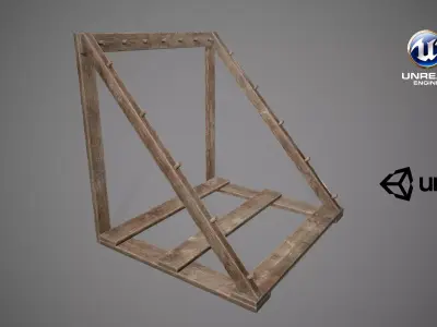 Medieval Weapon Market 01 Low-poly 3D model