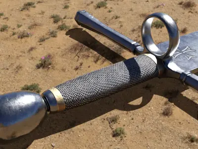 Swordbreaker Low-poly 3D model