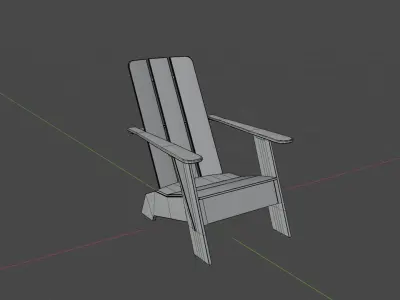 Outdoor comfortable chair relaxation 3D model