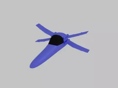 Spaceship D 2 fighter jet 3D model