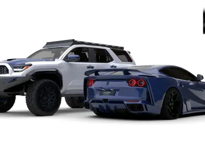 2025 TOYOTA 4Runner datamen X-BOW Front Offroad Metal Bumper 3D model